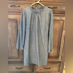 J. Crew Chambray Shift Dress with 3/4 sleeves